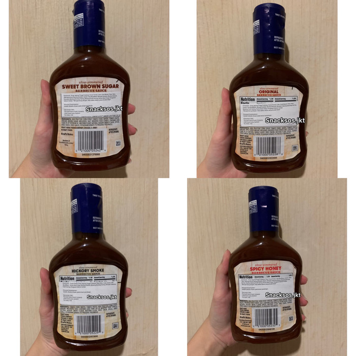 

Ready- Kraft Bbq Sauce Original / Spicy Honey / Hickory Smoke / Sweet Brown - Spicy Honey