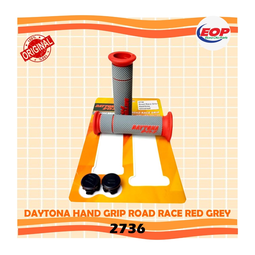 Daytona Hand Grip Road Race Red Grey  2736 Original
