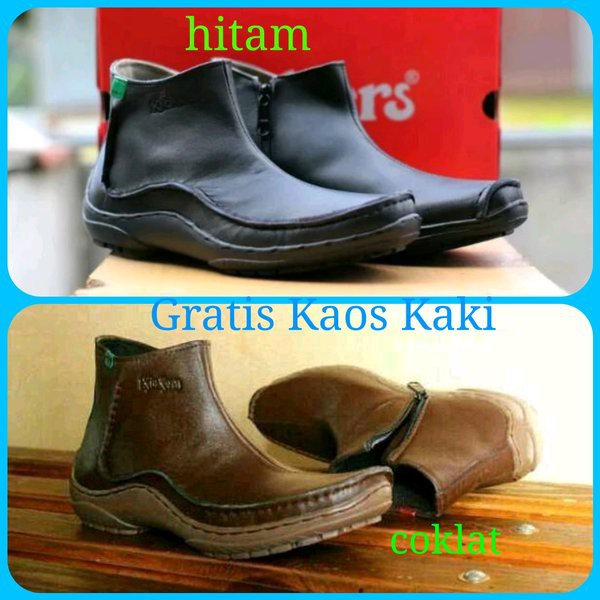 Boots but boot buot pria SELLER Store  Sepatu Boots Pria Kickers Retsleting coklat / Kickers Boots