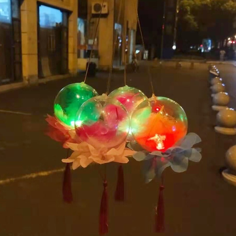 Gantungan Lampion Portable Bentuk Bunga Teratai Untuk Dekorasi Imlek / Tahun Baru