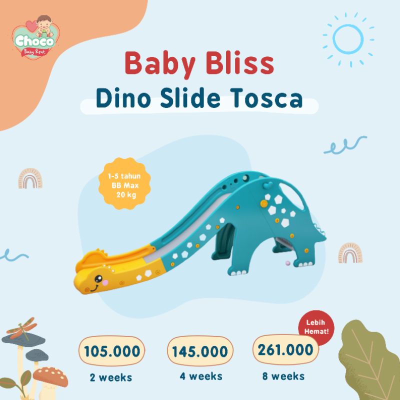 ❤️ChocoBabyToys❤️TIDAK DIJUAL, DISEWAKAN Perosotan Dino Baby Bliss Slide Mainan Perosotan Anak