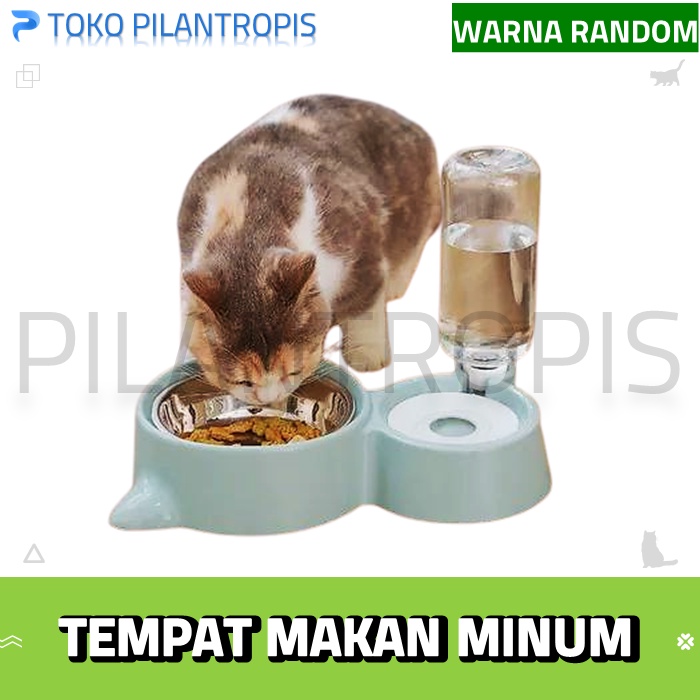 PET DISPENSER MINUM KUCING ANJING WADAH TEMPAT MAKAN MINUM KUCING ANJING STAINLESS MURAH