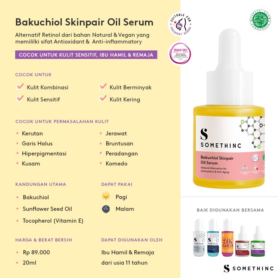 ✨ AKU MURAH ✨SOMETHINC Bakuchiol Skinpair Oil Serum 20ml