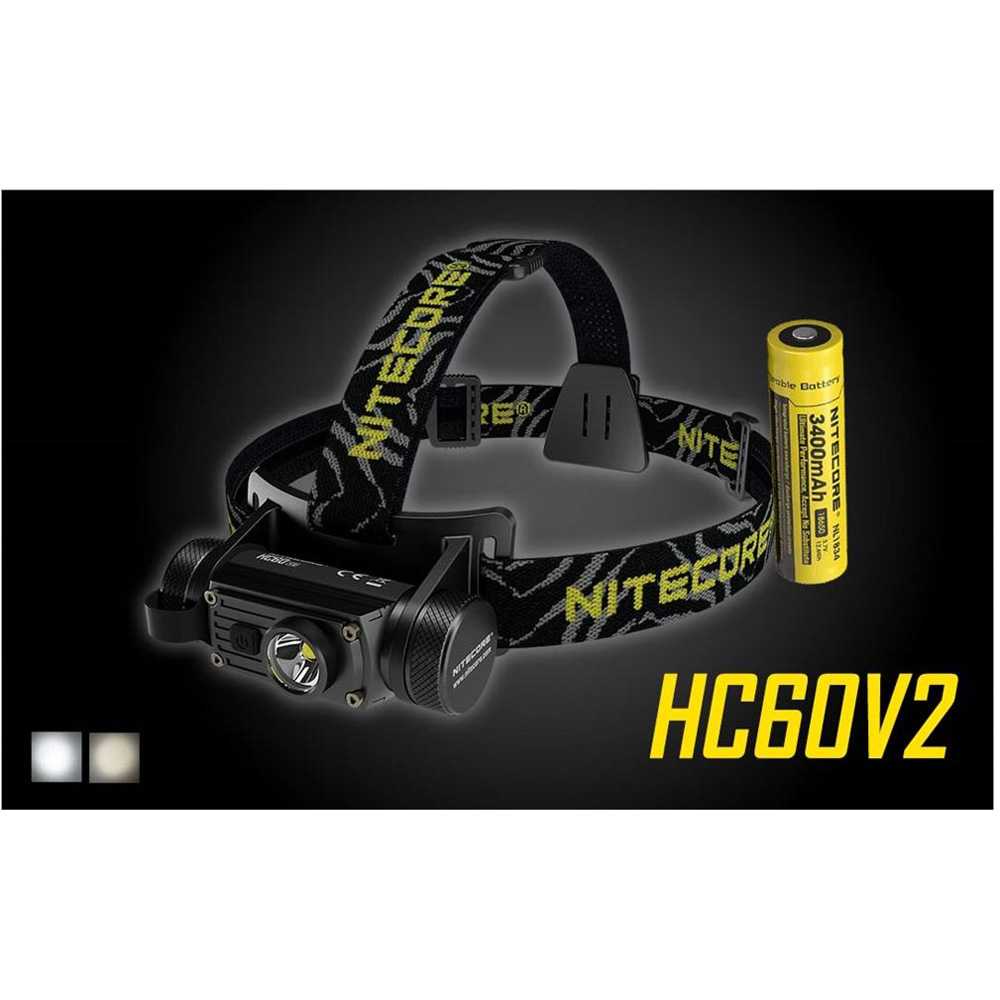 Senter Kepala Headlamp Series OSRAM P9 1200 Lumens White Light - Nitecore - HC60V2