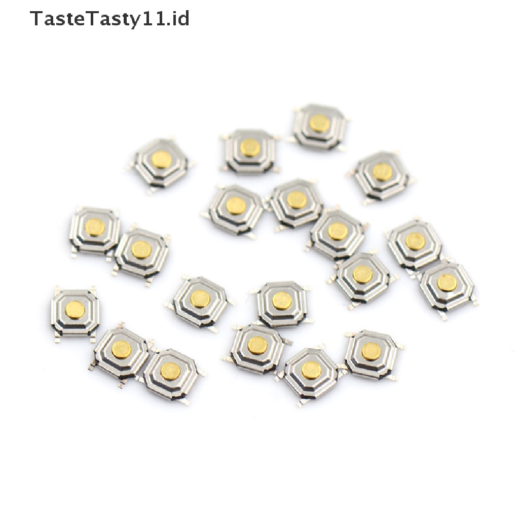 20 Pcs Tombol Saklar Micro ON / OFF 4 Pin Ukuran 4x4 X 1.5mm Untuk Lampu