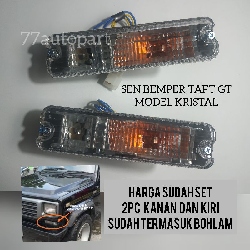 Lampu bemper taft lampu sen taft model kristal