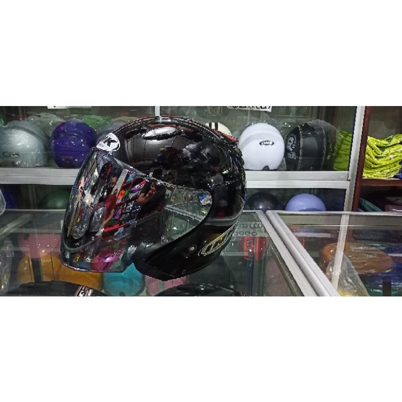 HELM INK CENTRO ORY HITAM SET KC VENOM IRIDIUM SILVER