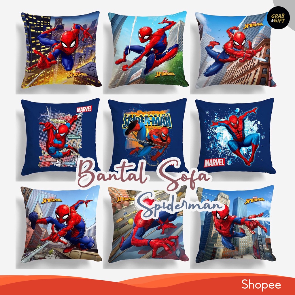 Bantal Sofa Spiderman Marvel 40x40 cm Superhero