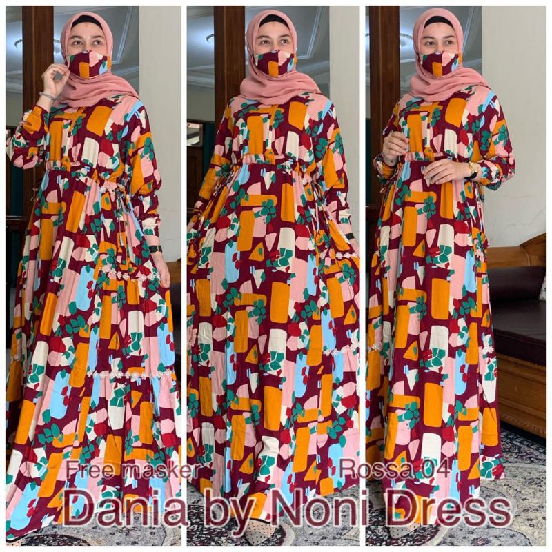 Daster arab NONI DANIA Maxi Dress Gamis Rayon Super Klok