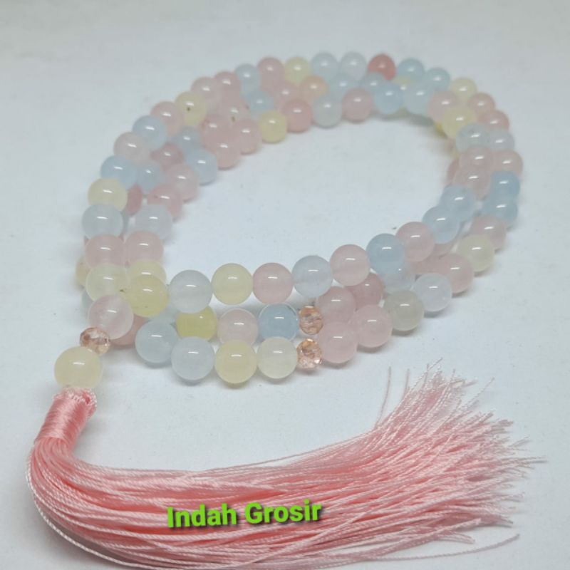 Tasbih Batu Morganet Natural 8mm 99butir Original