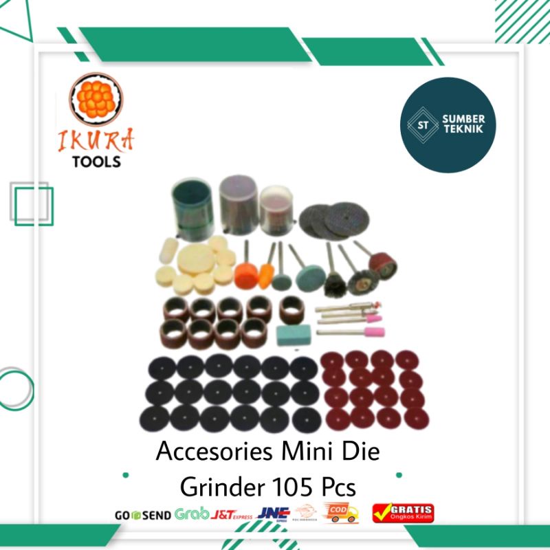 Mata Gerinda Mini Set / Mata Diamond Mini Grinder Set 105 Pcs IKURA