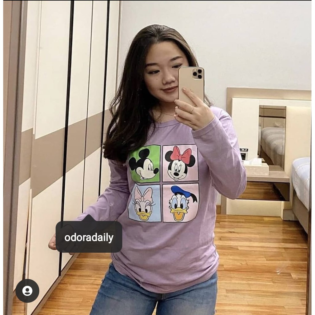 [ODORADAILY] BAJU KAOS LENGAN PANJANG LILAC