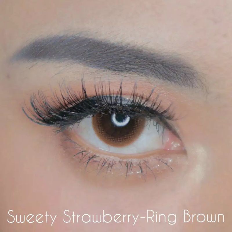 ORIGINAL SOFTLENS DIAMETER  14.5 SWEETY STRAWBERRY Softlens lensa  Sweety Strawberry PLANO NORMAL Soflen strawberry ORIGINAL