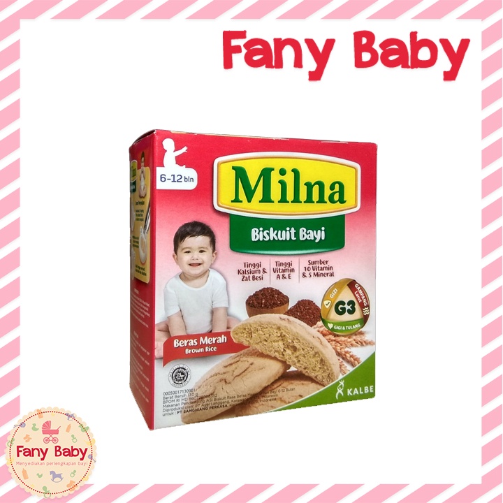 MILNA BISKUIT BAYI 6-12BLN [ BERAS MERAH ]