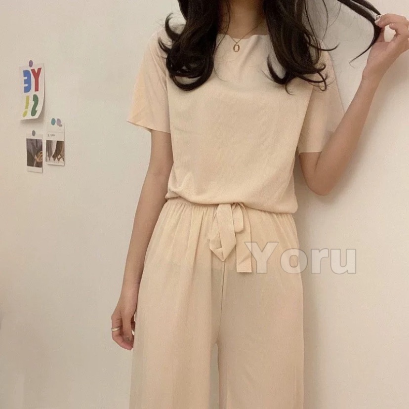 Pamelo.id Setelan Polos Poly/Fashion Wanita Import/Baju Santai Import Korea Style/CPLY/Stelan Import/Baju Import Korea