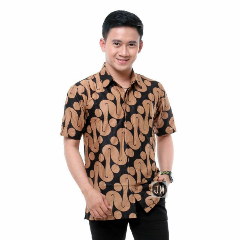 tey-17 Batik wanita ASJ SA HRB026 Kenongo Kemeja Tosca Pendek-I