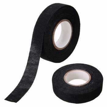 Lakban Kabel Listrik Adhesive Cloth Wiring Tape 19mm / Perekat Kabel Listrik Isolasi Kabel Lakban Tahan Panas / Isolasi Listrik Solatip Listrik Solasi Kabel Kecil Hitam Tahan Air / Lakban Solatip Isolasi Perekat Tahan Panas Heat Resistant Adhesive 19mm