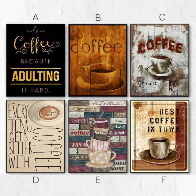 HIASAN DINDING POSTER COFFEE Shopee Indonesia