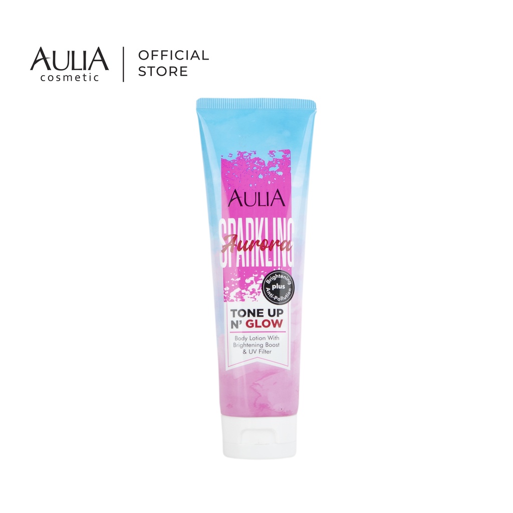 AULIA Sparkling  Tone Up N'Glow Lotion [  Brightening Boost + Anti - Pollution With Niacinamide Dan Vitamin E ]