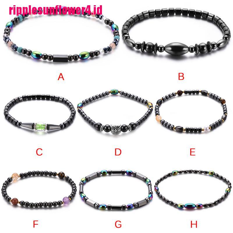 Gelang Kaki Manik-Manik Hitam Magnetik Untuk Terapi Kesehatan