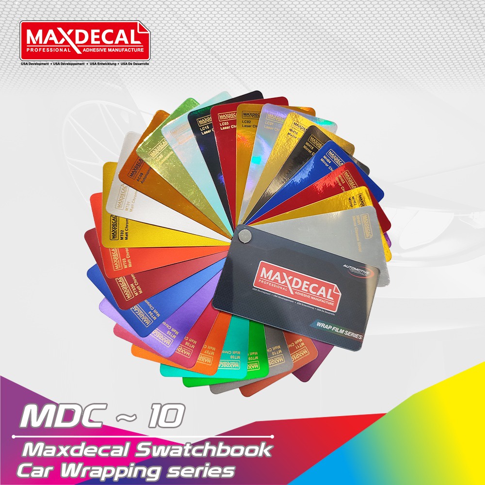 

KATALOG MAXDECAL 9500 Series Premium Wrap Vinyl Swatchbook Color Card MDC-10 Panduan Warna ORIGINAL