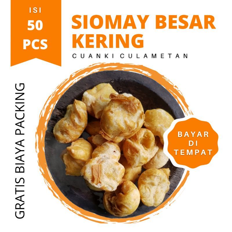 

cuanki siomay besar kering kiloan isi 50 pcs toping seblak baso aci cemilan