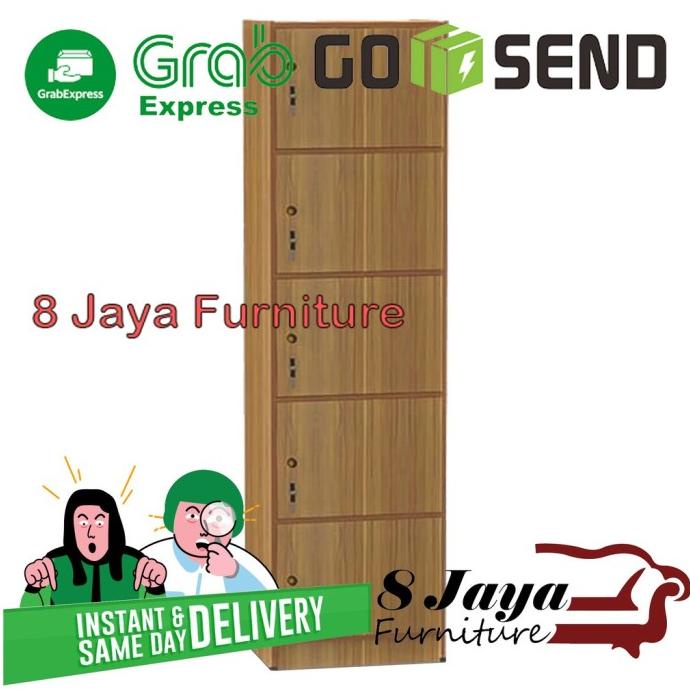 PROMO RAK LEMARI BUKU KAYU SERBAGUNA 5 PINTU KUNCI MULTIFUNGSI JATI GO DFGHT64654