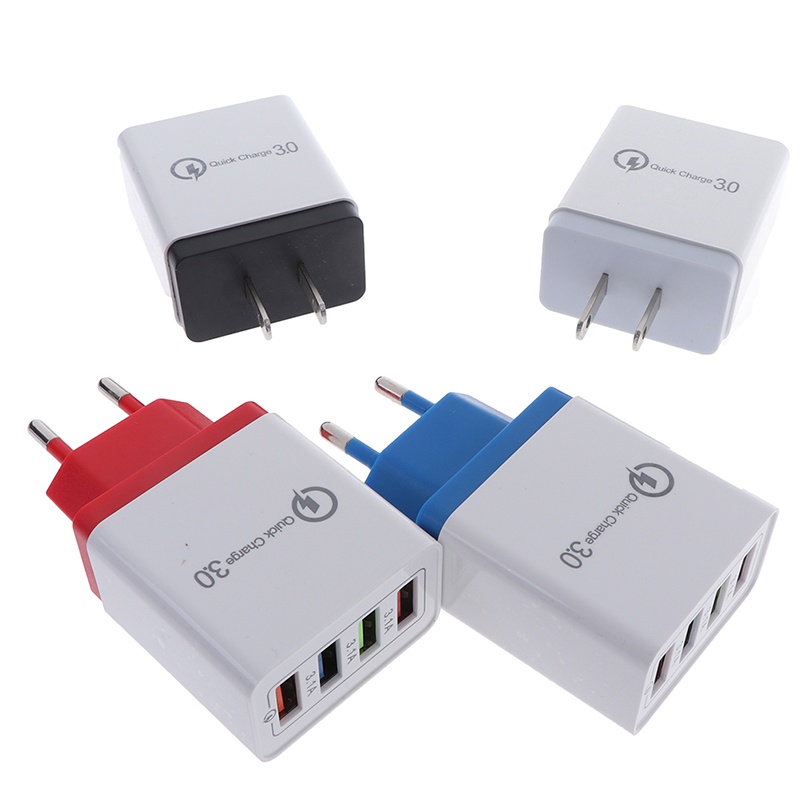 {LUCKID}4 Ports travel charger 3a quick charge 3.0 usb charger fast charger adapter