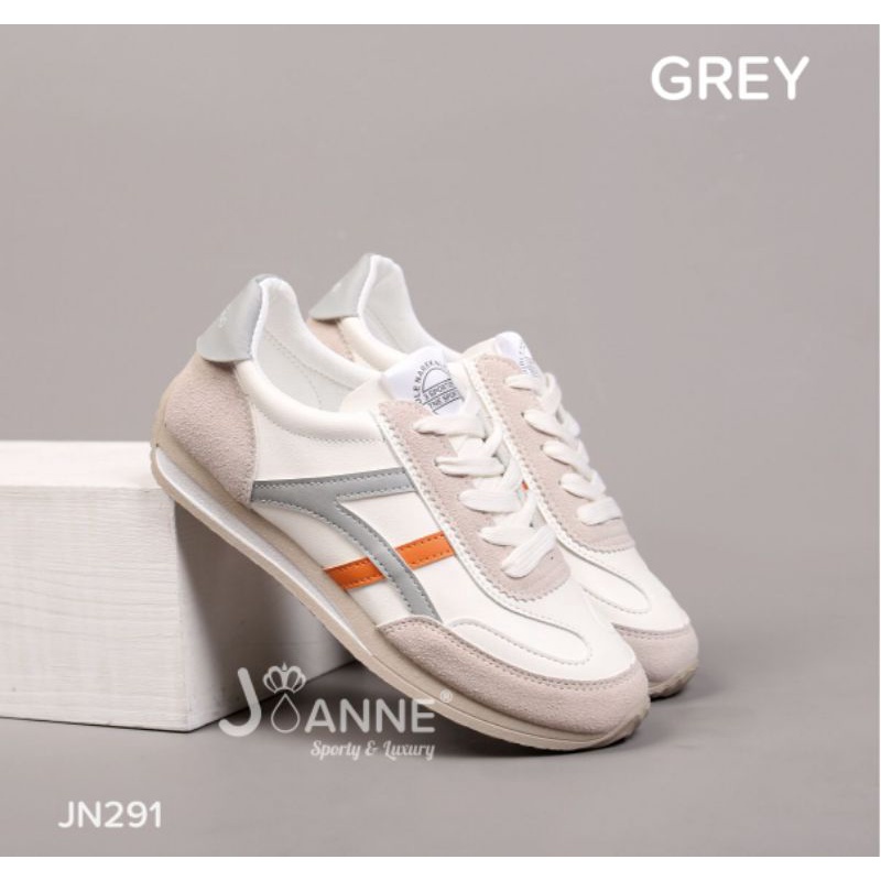RESTOCK!! JOANNE Sepatu Sporty Sneakers Shoes JN291 [ORIGINAL BRAND]-GREY