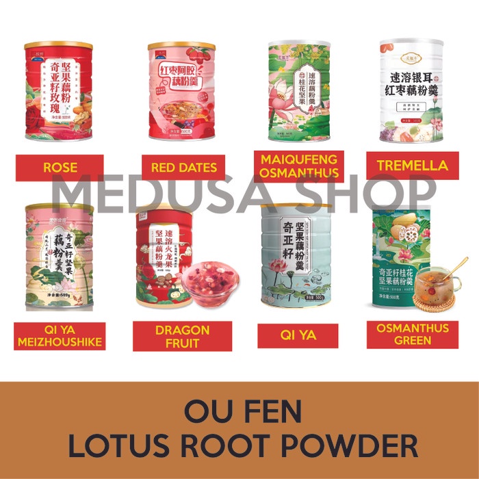 

Qi Ya Ou Fen Lotus Root Powder Teratai Chia Seed Nut Powder Sarapan Diet Sehat Bubuk Serbuk Akar Teratai OuFen