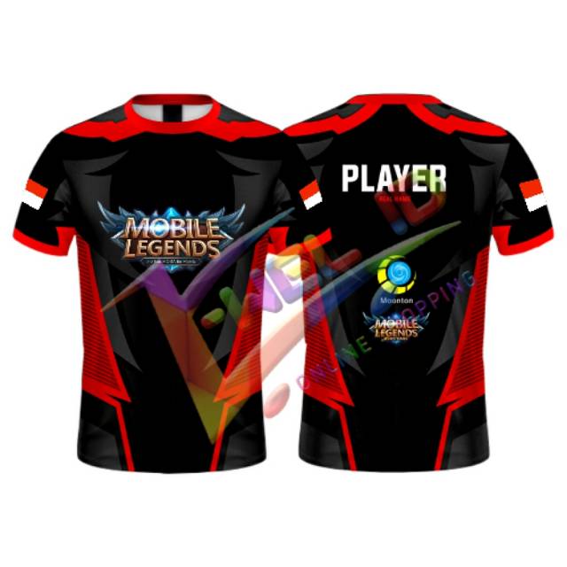 Jersey Baju Gaming Custom Mobile Legends Shopee Indonesia