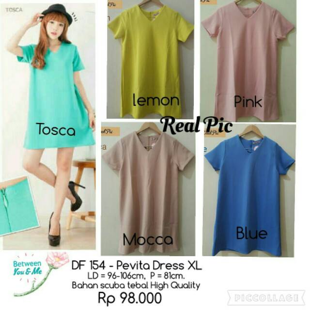 DRESS CEWEK,  GAUN SCUBA, BAJU FASHION WANITA MURAH