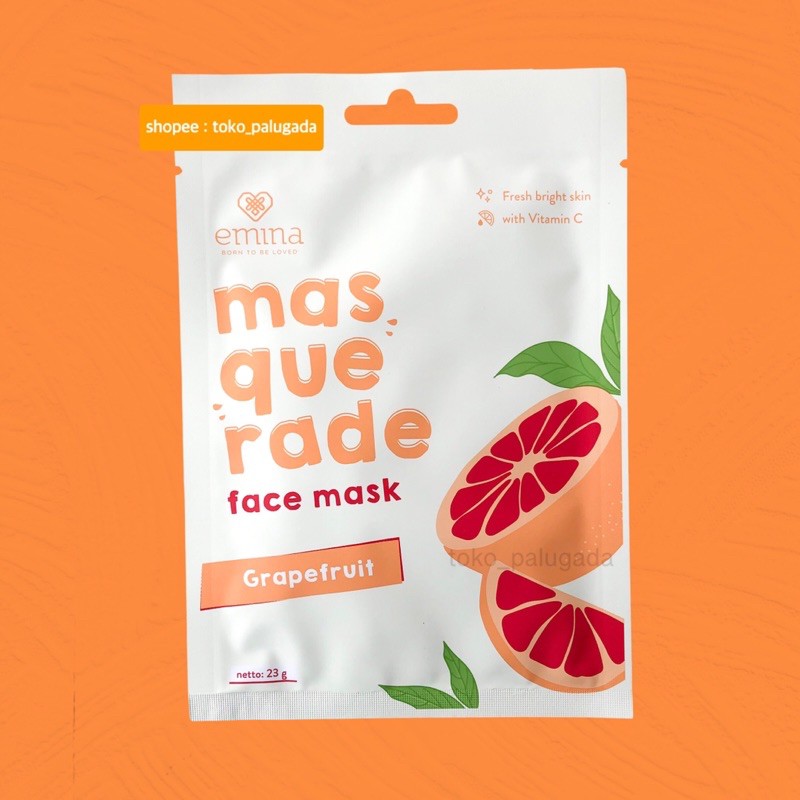 Emina Masquerade Sheet Mask - Masquerade Cactus Charcoal blueberry grapefruit