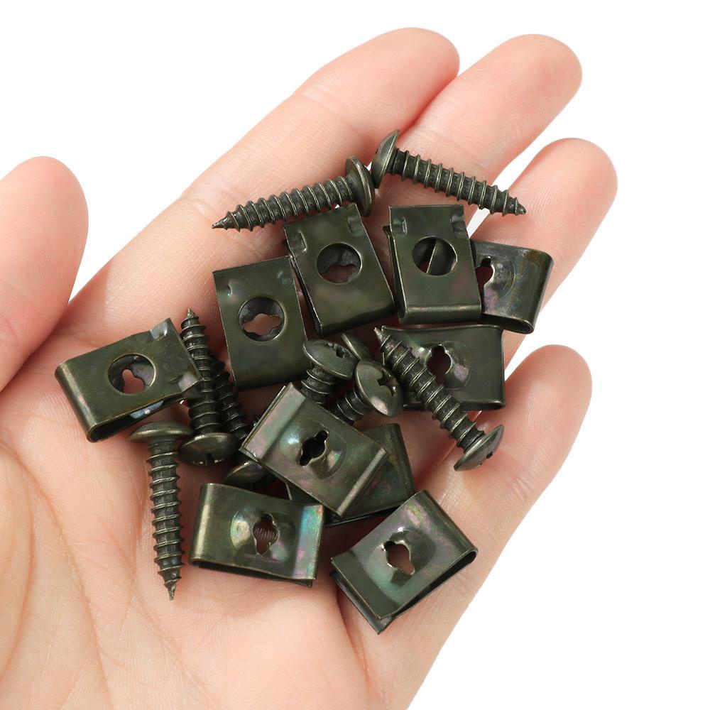 Suyo 10pcs Klip Sekrup Bahan Plastik Untuk Motor / Mobil / Skuter