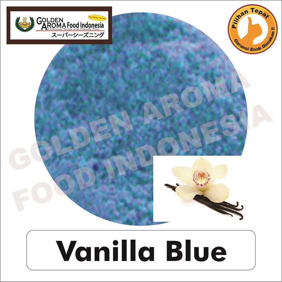 

Bubuk Minuman / Bumbu Tabur Serbaguna Enak Murah Halal Rasa Vanila biru / Vanilla blue 500 gr