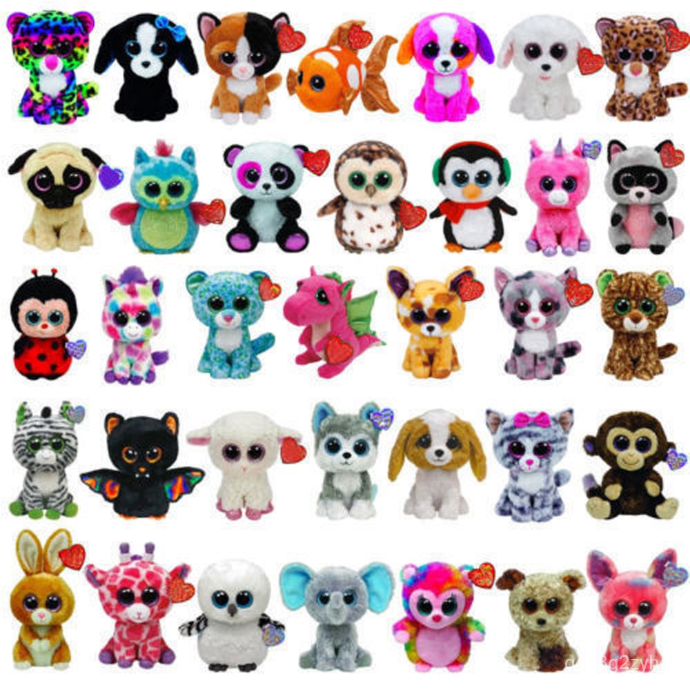 15CM TY Spider Unicorn Alpaca Swan Pig Rabbit Dinosaur Goat Octopus Deer Doll Plush Stuffed Animal C