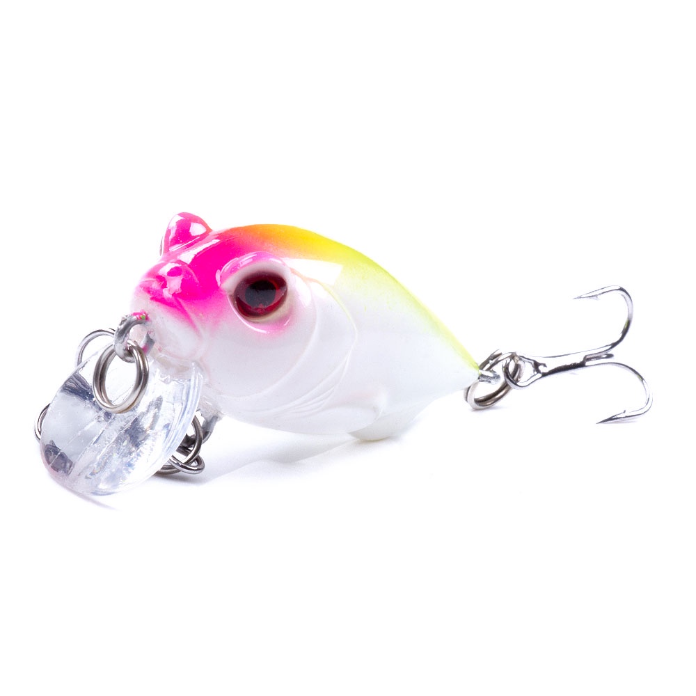 HENGJIA 6PCS Fishing Lure wobbler Mini Topwater Crankbait 4cm 5.2g Artificial Hard Bait Floating Fishing Lures bass