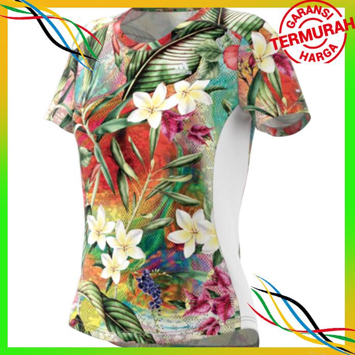 OLAHRAGA BAJU RUNNING ADIDAS WANITA FLORAL TEE W GK6970 BAYAR COD