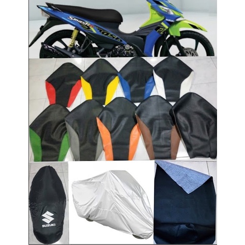 Sarung jok smes/kulit jok motor suzuki shogun/next/atlet/arashi/tornado dll