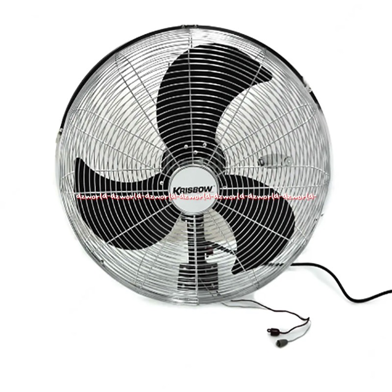 Krisbow Kipas Angin Dinding Tembok 50cm Industrial 3speed Table Fan Swing Wall Stainless Steel Besi