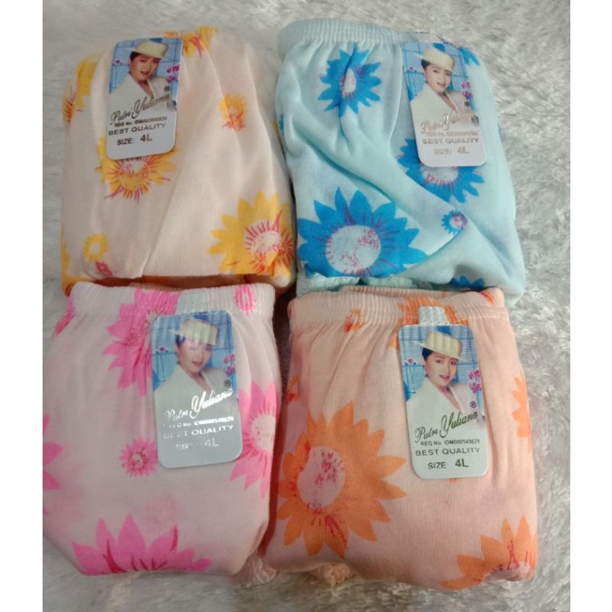 (ECER)CD PUTRI YULIANA 4L MOTIF BUNGA/CELANA DALAM PUTRI YULIANA