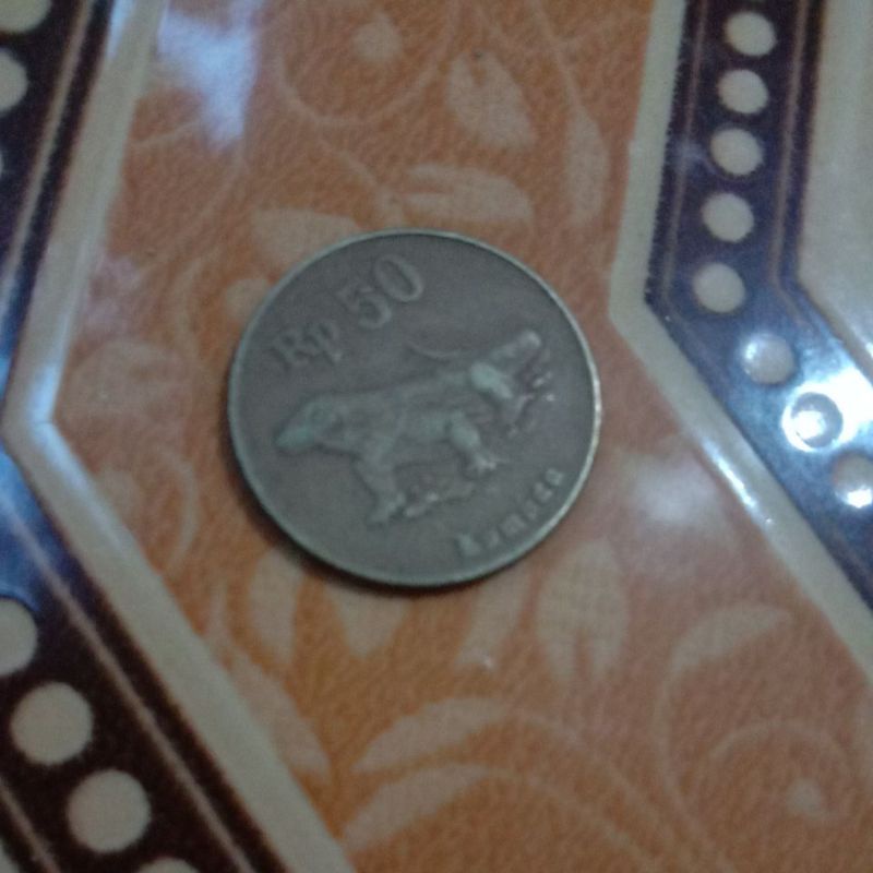 jual uang koin komodo rp 50 tahun 1996