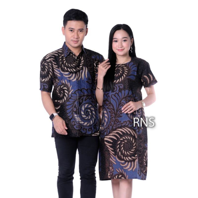 BAYAR DI TEMPAT #COUPLE BATIK KEONG NAVY KODE RNS DW100
