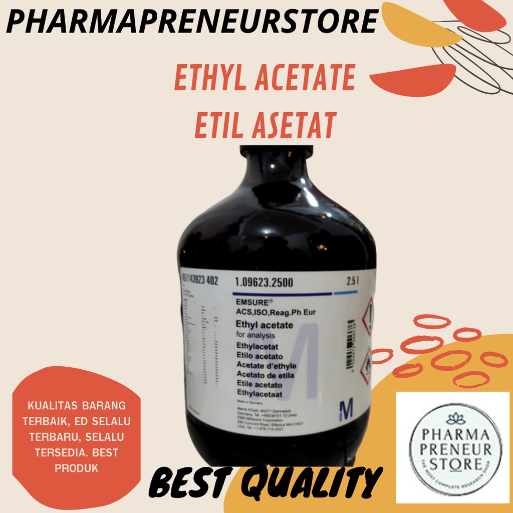 Etil Asetat / Ethyl Acetate Pro Analis 50 ML dan 100 ML Best Quality