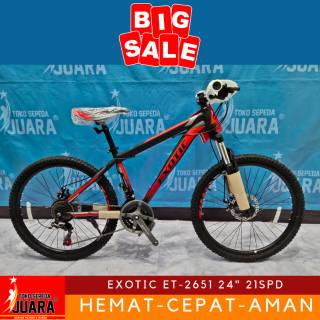 SEPEDA MTB EXOTIC ET 2651 24 INCH 21 SPEED TERBARU SEPEDA MTB EXOTIC ET 2651 24 INCH 21 SPEED TERBARU