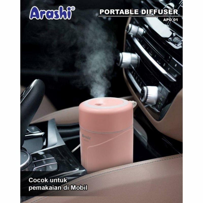 Arashi Diffuser Portable Aromatherapy APD 01 aroma uap LED cas ulang