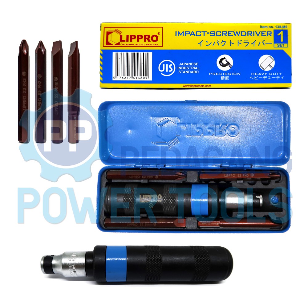 LIPPRO OBENG KETOK SET 5 PCS GETOK IMPACT DRIVER SCREWDRIVER BIT 138M5