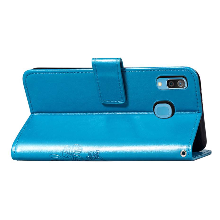 Flip Case Dompet Bahan Kulit Dengan Holder Kartu Untuk Samsung Galaxy A30 Sm-A305F A30