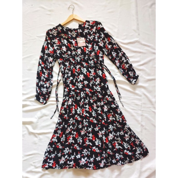 Midi Dress bunga Rayon by Jadore