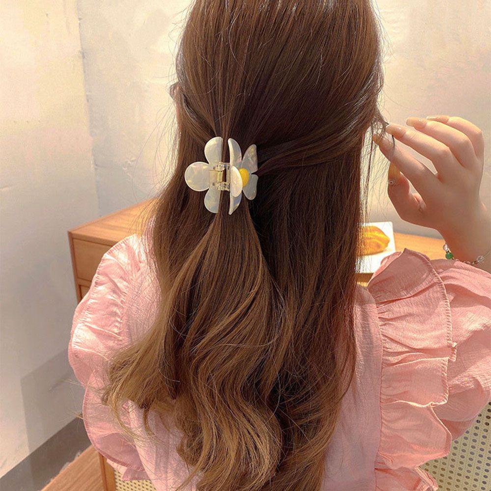 Agustina Bunga Hair Claw Jepit Rambut Wanita Manis Asam Asetat Hiasan Kepala Gadis Gaya Korea Hair Clip